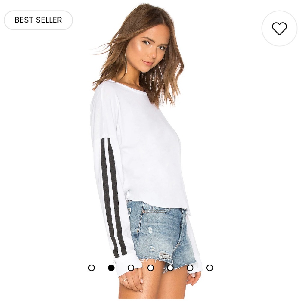 Michael Lauren Keegan Long Sleeve Tee with Stripe
